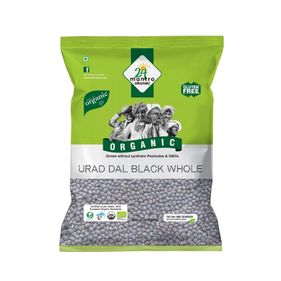 Picture of Urad Dal Black (whole) 500g 24 Mantra Organic 