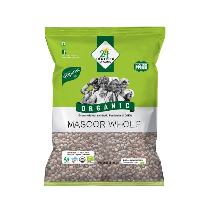 Picture of Masoor Whole 500g 24 Mantra Organic