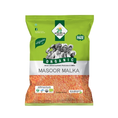 Picture of Masoor Malka 500g 24 Mantra Organic