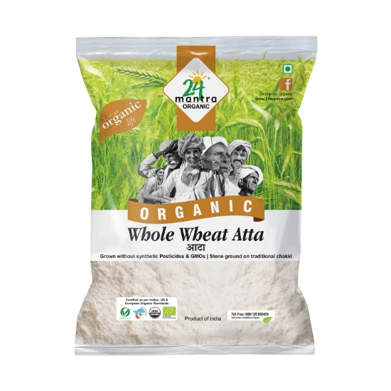 Picture of Whole Wheat Atta 5kg 24 Mantra Organic