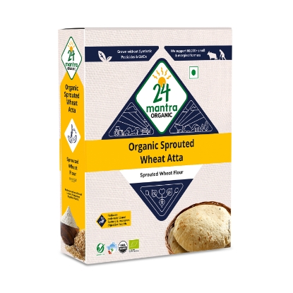 Picture of Sprouted Wheat Atta 1kg 24 Mantra Organic