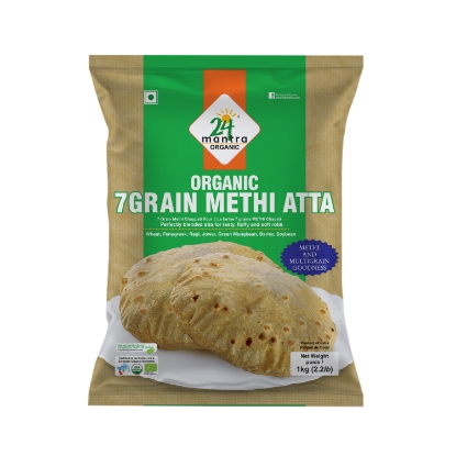 Picture of Multi Grain Methi (Fenugreek) Atta 1kg 24 Mantra Organic 