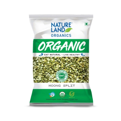 Picture of Green Moong Split Dal 500gm NatureLand Organic