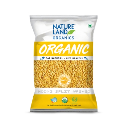 Picture of Moong Dhuli (Split Washed) Dal 500gm NatureLand Organic