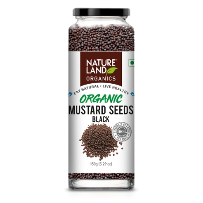 Picture of Sarso Kali (Mustard Black) Whole 150gm NatureLand Organic