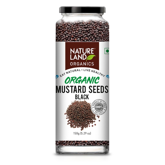 Picture of Sarso Kali (Mustard Black) Whole 150gm NatureLand Organic