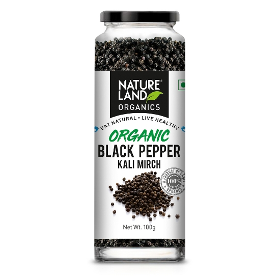 Picture of Kali Mirch (Black Pepper) 100gm NatureLand Organic