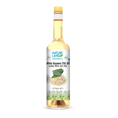 Picture of White Sesame (Til) Oil 1ltr NatureLand Organic