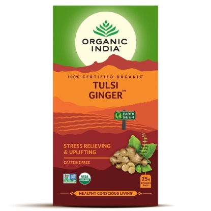 Picture of Tulsi Ginger 25 Tea Bags Organic India