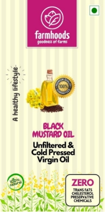 Picture of Black Musturd Oil 1ltr Cold Pressed Unfiltered Farmhoods