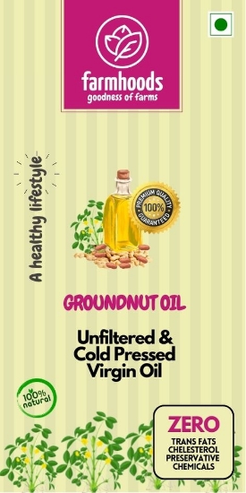 Picture of Groundnut Oil 1ltr Cold Pressed Unfiltered Farmhoods